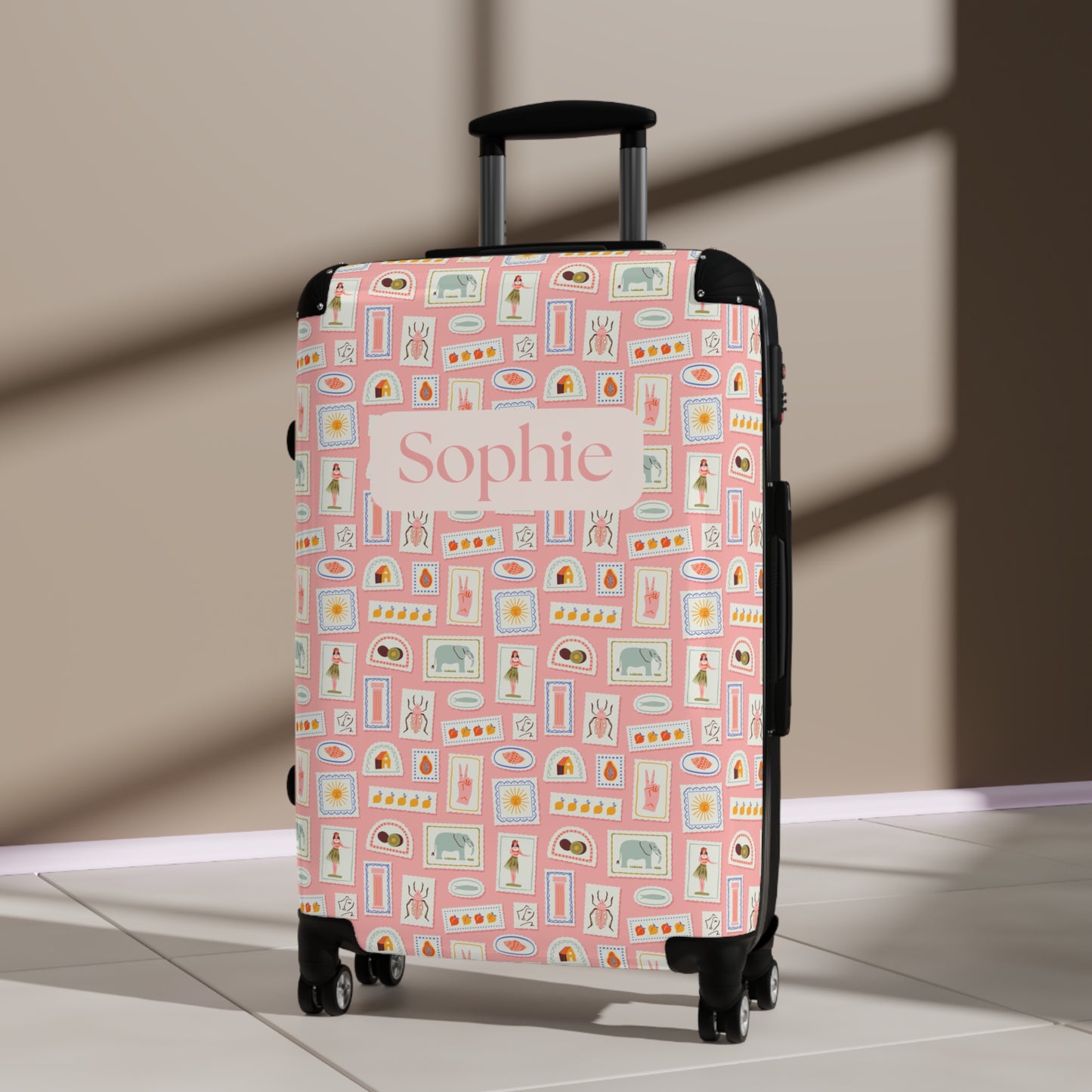 Postcard Holiday Print - Custom Travel Suitcase