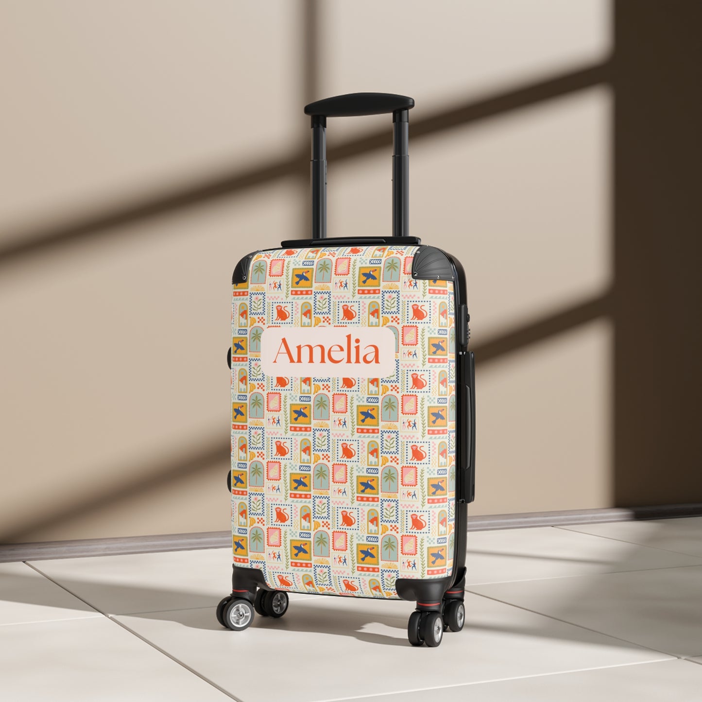 Safari / Palm Print - Custom Travel Suitcase