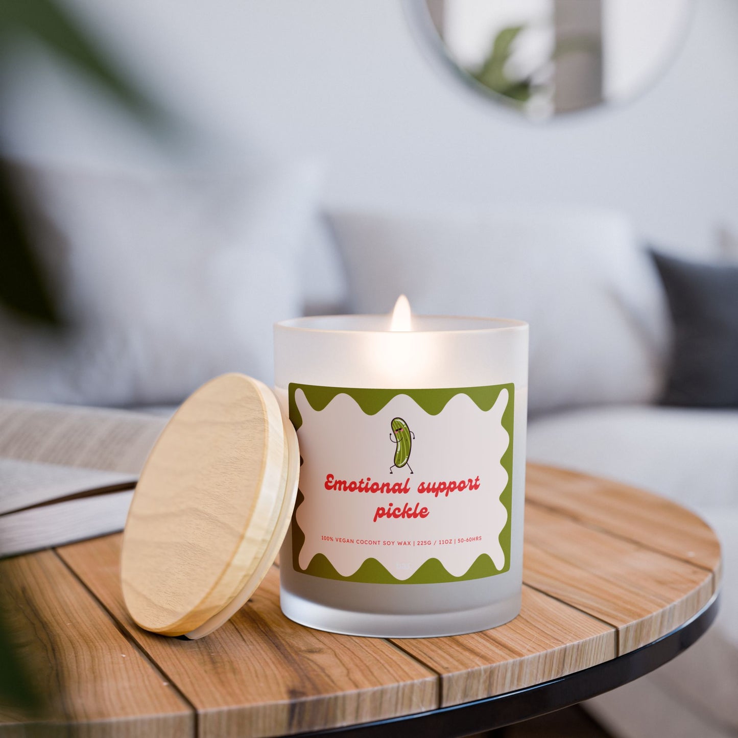 Emotional Support Pickle - 11oz Coconut Soy Candle