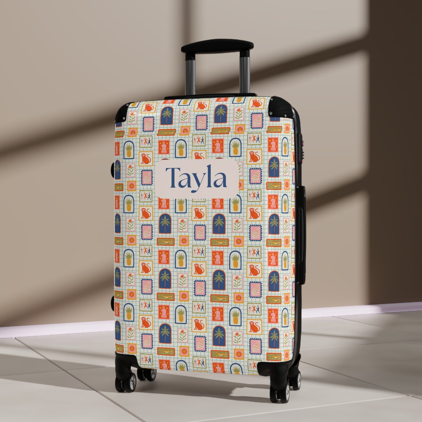 European Holiday Print - Custom Travel Suitcase