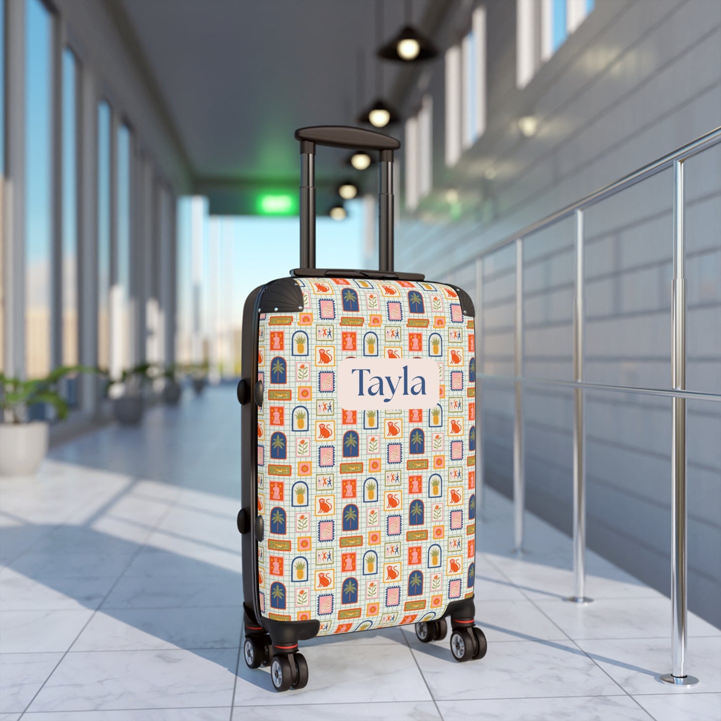 European Holiday Print - Custom Travel Suitcase