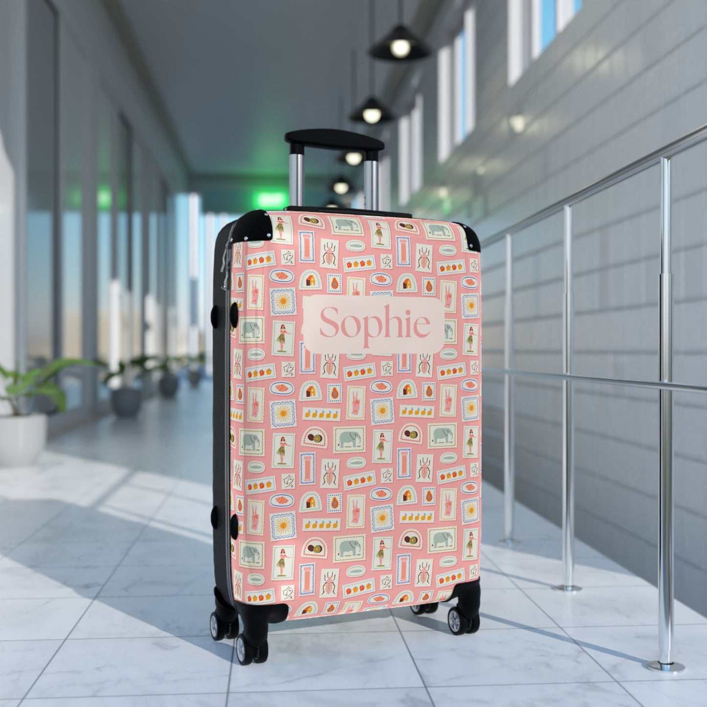 Postcard Holiday Print - Custom Travel Suitcase