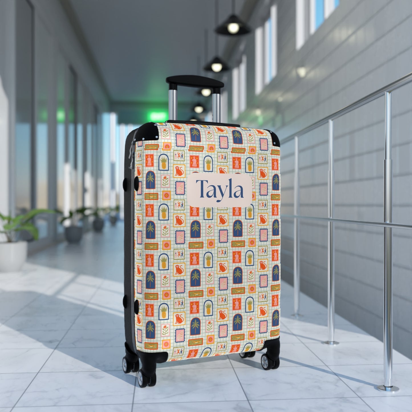 European Holiday Print - Custom Travel Suitcase