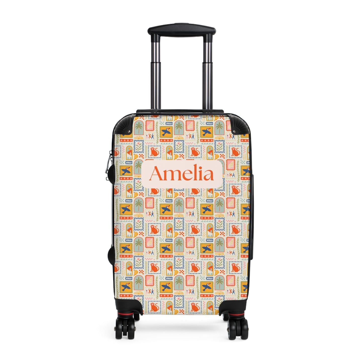 Safari / Palm Print - Custom Travel Suitcase