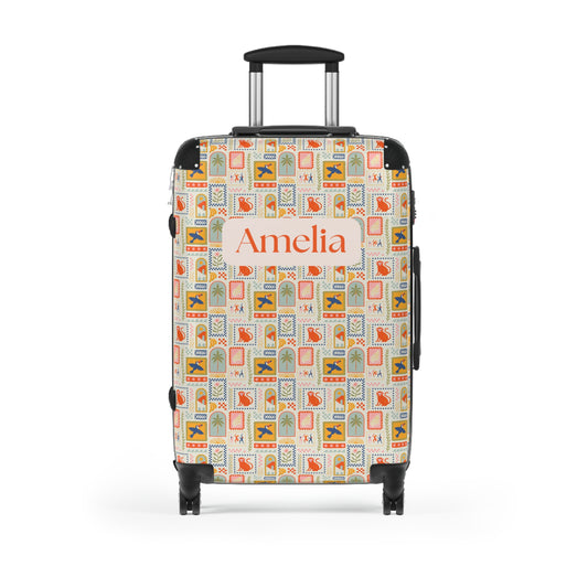Safari / Palm Print - Custom Travel Suitcase