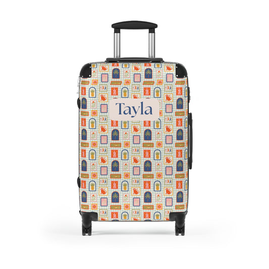 European Holiday Print - Custom Travel Suitcase