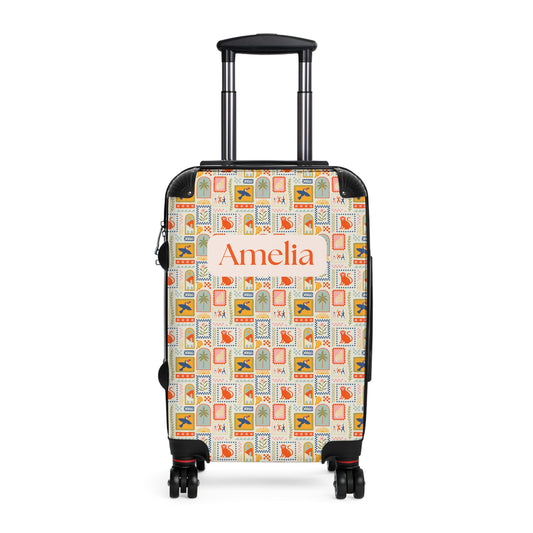 Safari / Palm Print - Custom Travel Suitcase